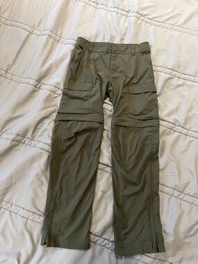 REI Olive Green Kids Convertible Cargo Pants